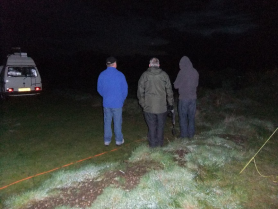 Vince and the Peterborough Astronomical Society waiting for the International Space Station to pass over Kelling